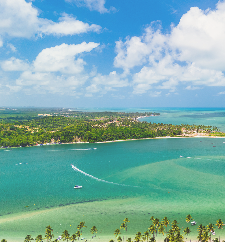Vista aérea da praia