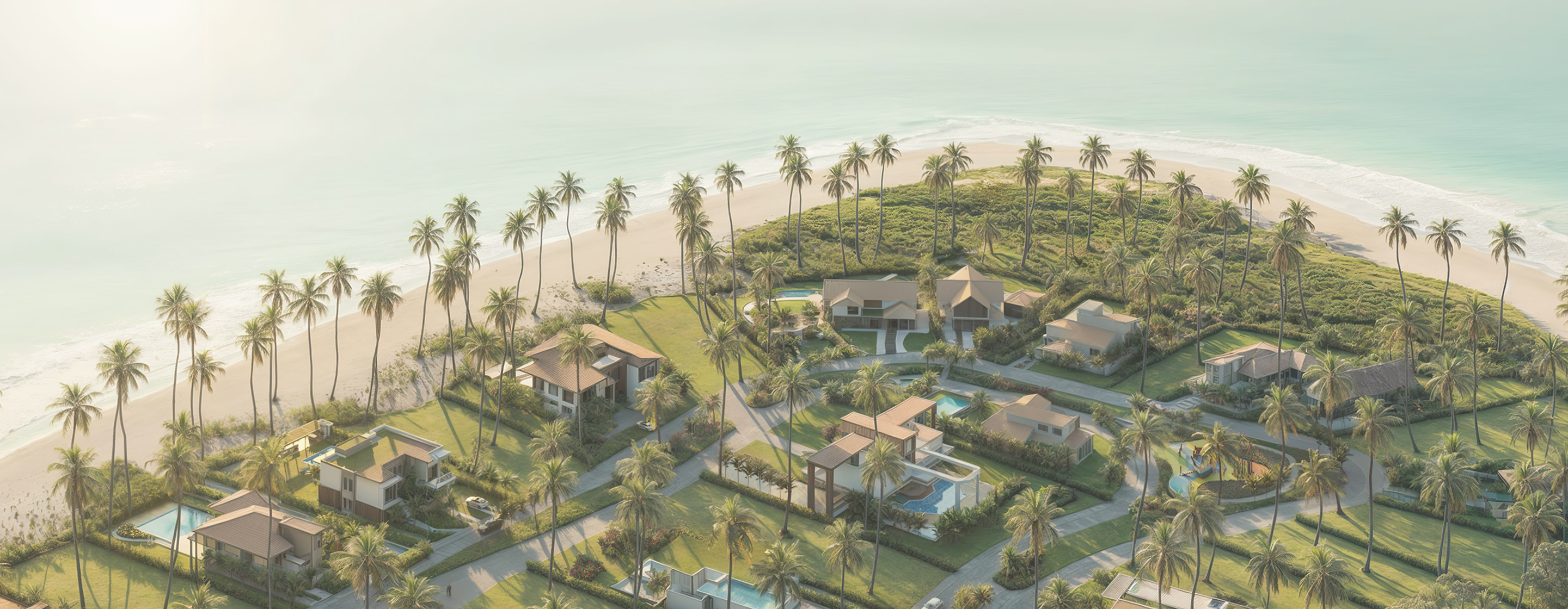 Perspectiva 3d vista aérea das casas