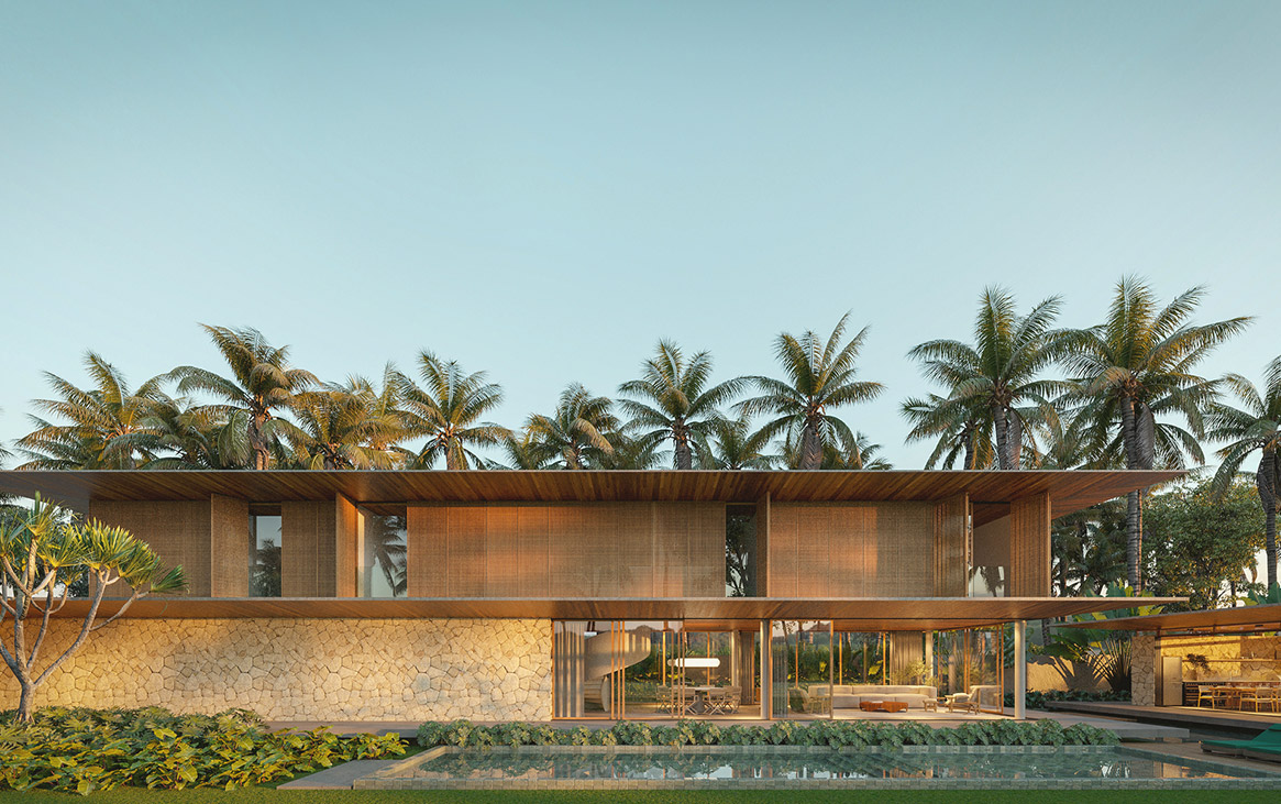 Perspectiva 3d vista casas