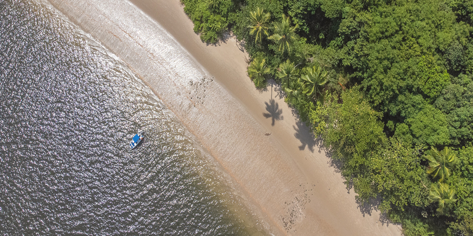 Vista aérea da praia